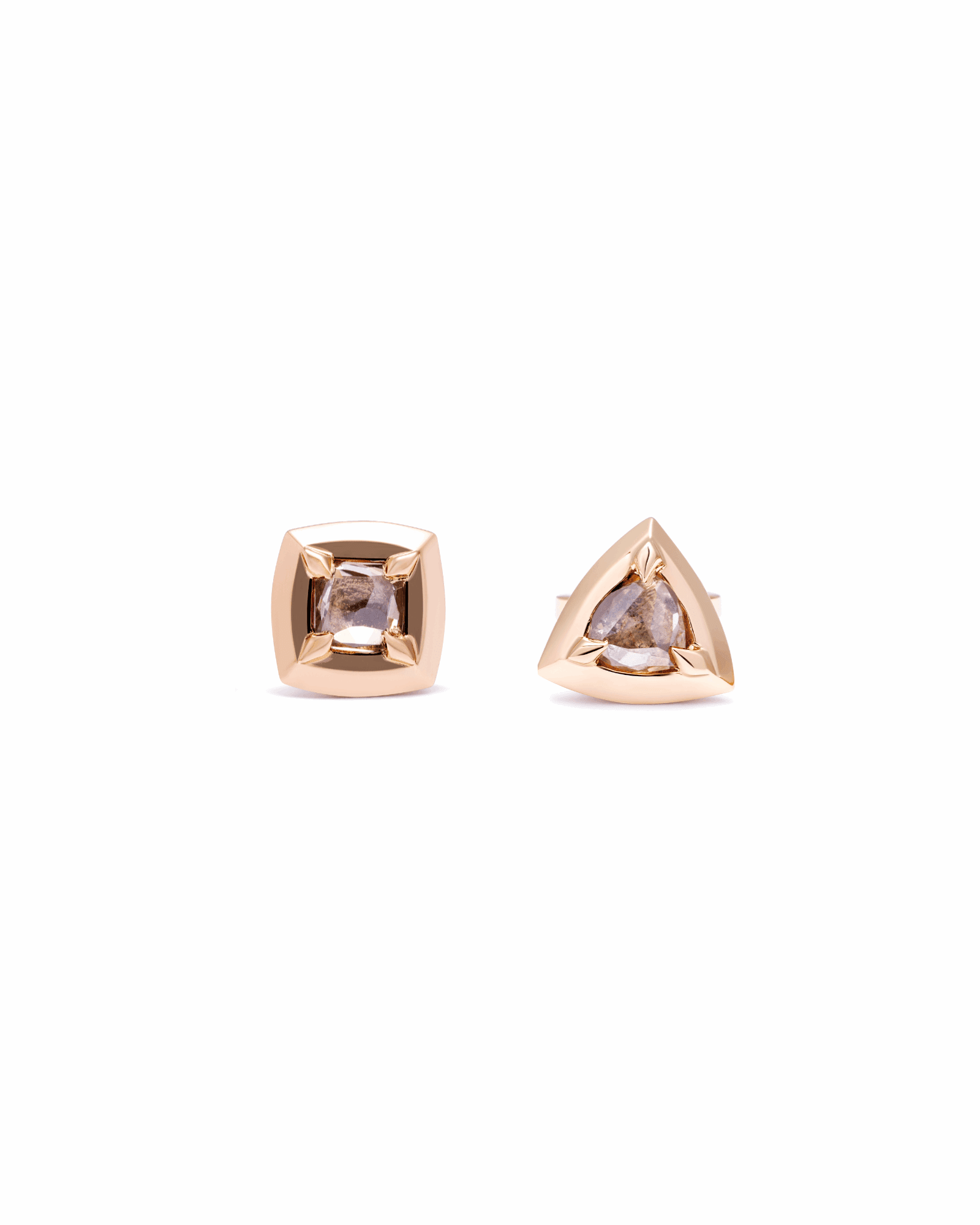 Mismatched Pair Theia Studs - Triangle & Cushion Large | Ilana Belsky