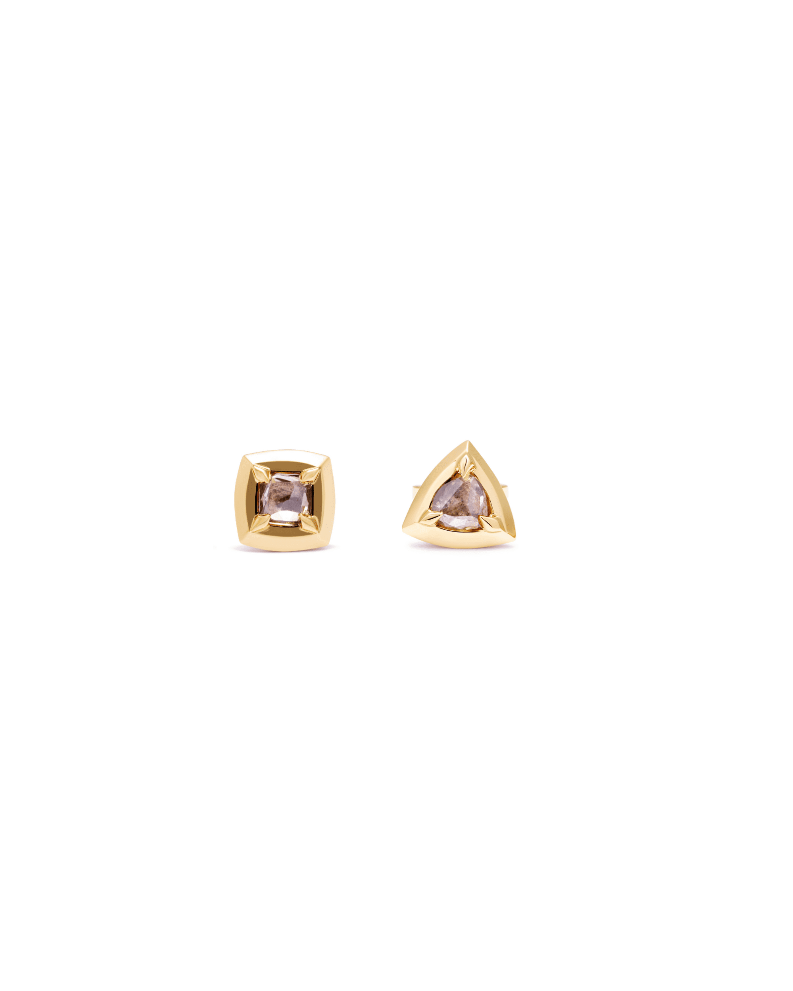 Mismatched Pair Theia Studs - Triangle & Cushion Small | Ilana Belsky